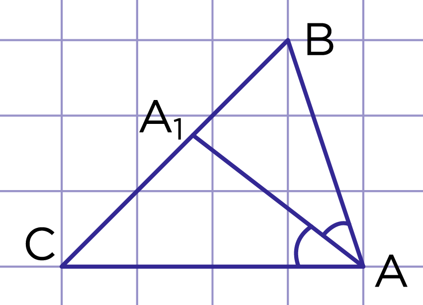 Рис. 4. AA<sub>1</sub> – биссектриса треугольника ABC